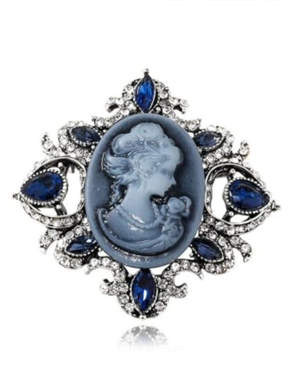 Vintage Victorian Cameo Brooch Pin for Women Men Elegant Beauty Lady Portrait